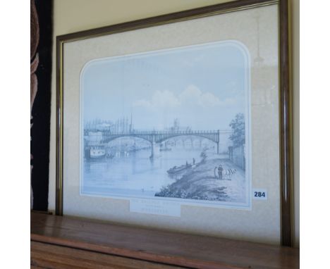 PRINT THE RAILWAY BRIDGE OVER THE SEVERN AT WORCESTER