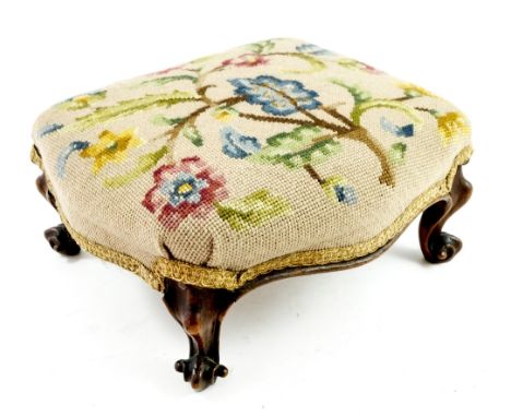 TAPESTRY TOP VICTORIAN FOOT STOOL