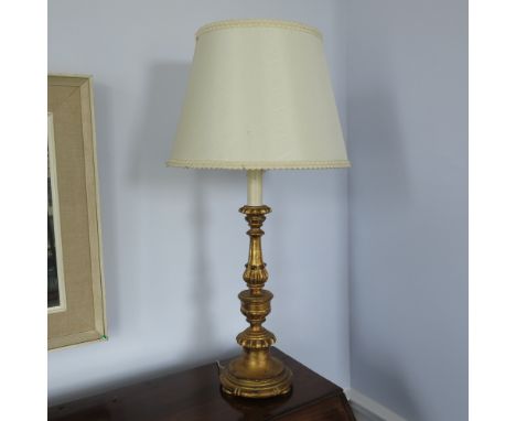 GILT WOOD TABLE LAMP