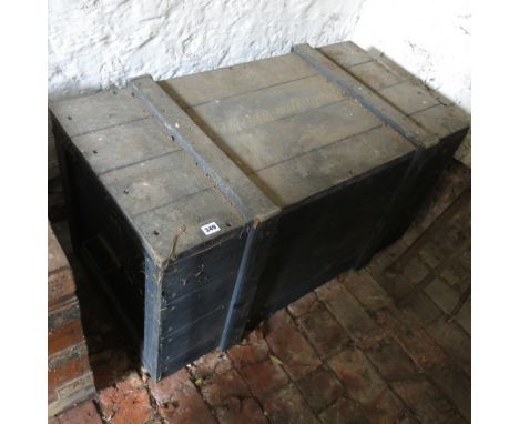 WOODEN SHIPPING TRUNK