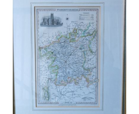 MISC FRAMED MAPS AND LOCAL O S MAP (UCKINGHALL AND RIPPLE) IN FOLDER