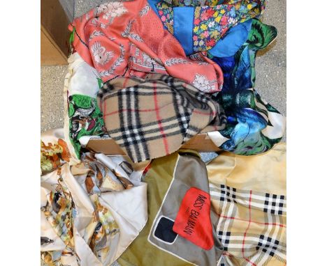 Ladies Accessories - scarves, including Burberrys silk Nova Check, Burberrys cashmere scarf, Liberty, BOAC, Pierre Cardin, Ja