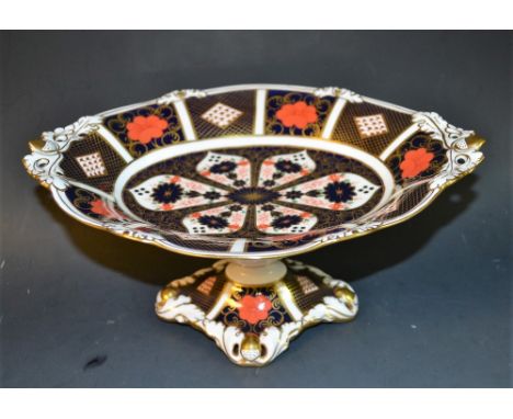 A Royal Crown Derby 1128 pattern comport, first quality, boxed