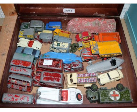 Toys - Lesney, Dinky, Corgi, cars, vans, busses; etc. (quantity)