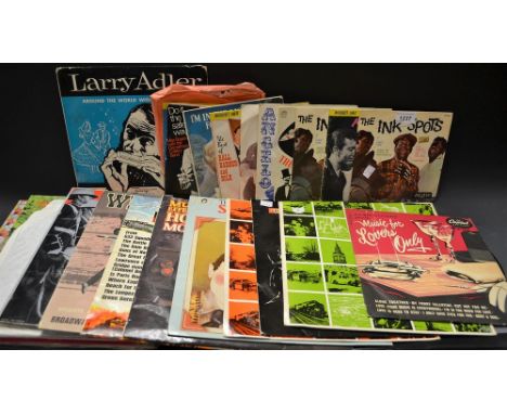 Vinyl Records - 45s, The Ink Spots, Decca Vera Lynn; Lps, Cine Mood Music, BBC Sound Effects No6 Mono, Stanley Holloway, Musi