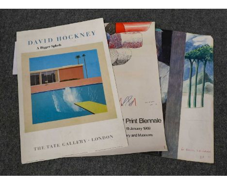 After David Hockney OM, CH, RA (b.1937) "A Bigger Splash" Tate exhibition poster, together with two further posters after Hoc