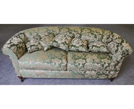 A mahogany framed Chesterfield style two seater sofa, 184cm