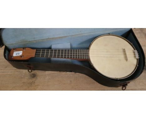 A vintage banjo ukulele. 