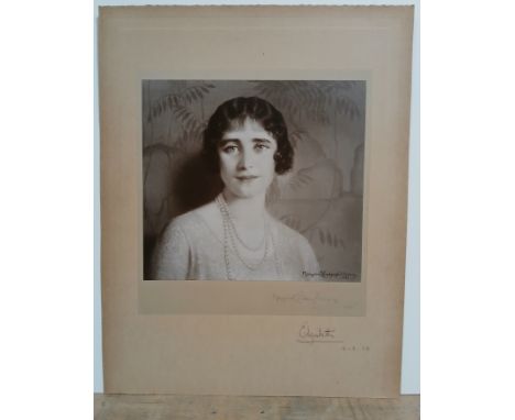 Elizabeth The Queen Mother, portrait depicting the young Elizabeth in head and shoulders pose, after the original painting by