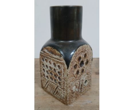 A Troika pottery vase, height 15cm.&nbsp;Condition - good, minor nibbles to glaze only.