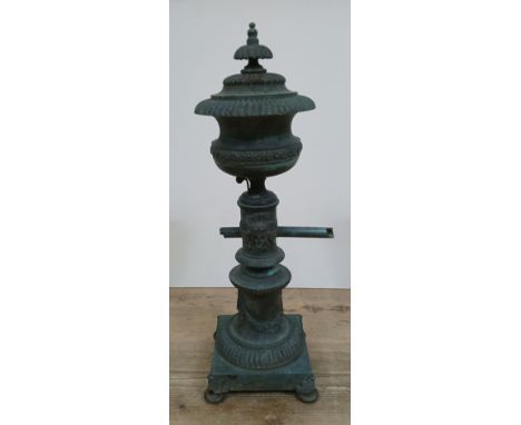 A 19thc century Regency period bronze Argand lamp, height 46cm.