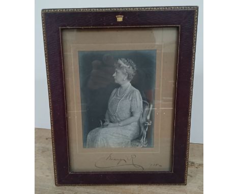 Queen Mary, a photographic portrait by Hay Wrightson depicting the Queen seated and looking right, signed and dated 1935 in t