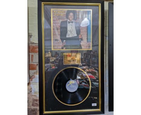 Michael Jackson, autograph LP Off The Wall, framed, COA verso.