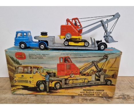 A Corgi Toys Gift Set No. 27, Machinery Carrier with Bedford tractor unit and PRIESTMAN "CUB" SHOVEL, in original box.