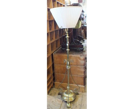 A Brass standard lamp