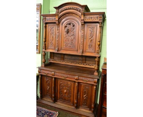 French late 19th/early 20th century walnut buffet 