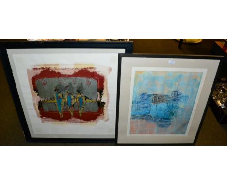 Shoichi Hasegawa (Contemporary) Japanese, abstract, signed and inscribed in pencil; together with a further abstract signed p