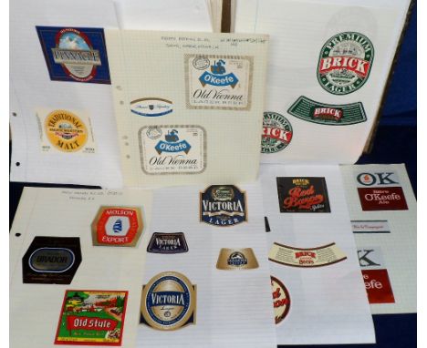 Beer labels, Overseas, Canada (continued) and China, a lever arch album containing a comprehensive collection of over 1100 la