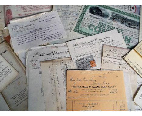 Ephemera. A selection of attractive letterheads and invoices dating from 1890s to 1960s to include 40+ relating to Newcastle-