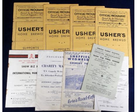 Football programmes, a selection of 9 programmes inc. 4 1930's Trowbridge programmes v Frome Town (x2), Salisbury Corries &am