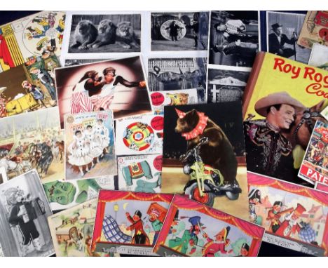 Ephemera, Circus/Mr Punch. 10 Edeka circus cards together with 5 Bon Point LL circus pop-out cards and 12 other circus relate
