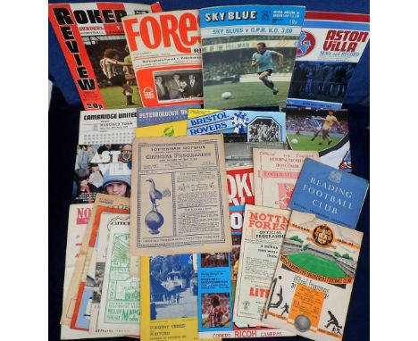 Football programmes, selection, 1950's (21), 1960's (37) &amp; 1970's onwards (approx. 100) inc. Tottenham v Leicester 1948/9