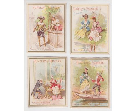 Trade cards, Huntley &amp; Palmers, Animals (10 cards, light staining to backs) &amp; Watteau (set, 8 cards, vg) (18)