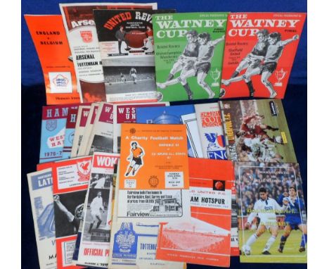 Football programmes, selection of approx. 70 programmes, 1960's onwards inc. WBA v  Tottenham 61/2 League &amp; FAC, Blackpoo