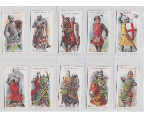 Cigarette cards, Mitchell's, two sets, Arms &amp; Armour (50 cards) &amp; Army Ribbons &amp; Buttons (25 cards) (mostly vg) (
