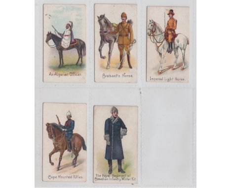 Cigarette cards, Hill's, Colonial Troops (all Sweet American Mixture backs), 5 cards, An Algerian Officer, Brabant's Horse, I