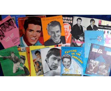 Music memorabilia, collection of programmes and brochures for 1960s Pop and entertainment, artists inc. Lonnie Donegan, Cliff