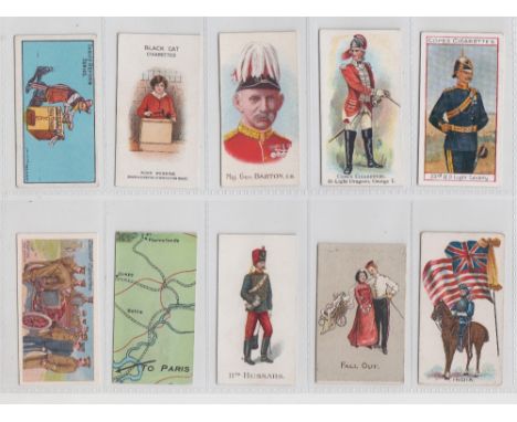 Cigarette cards, a collection of 13 military type cards, all in very good condition inc. Anglo Cigarette Manufacturing Tariff