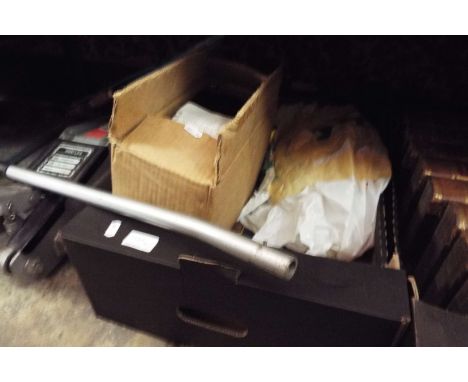 A socket wrench set, tyre pump, trolley jack and a selection of assorted tools