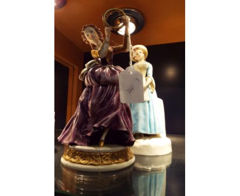 A Royal Worcester figurine from the Hadley Collection 'The Gallants Lady' and House of Heritage figurine signed to base