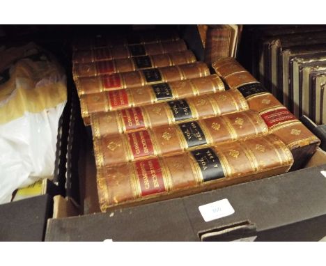 W & R CHAMBERS (pub.) 'Chambers's Encyclopaedia' in 10 vols, published 1874, London, half leather bound with gilt tooling and
