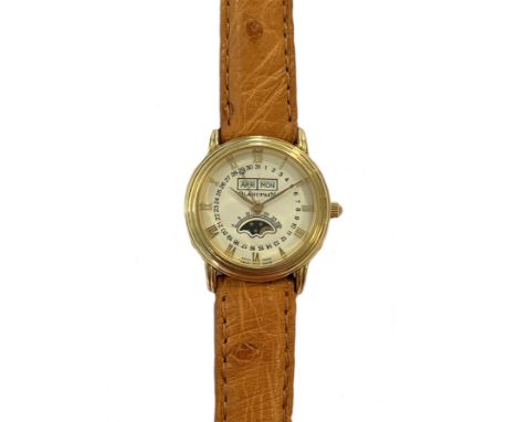 Blancpain – A lady’s Swiss 18ct gold ‘Quantie?me Complet avec Phases de Lune’ wristwatch, circa 1990, model ‘Villeret 6395’, 
