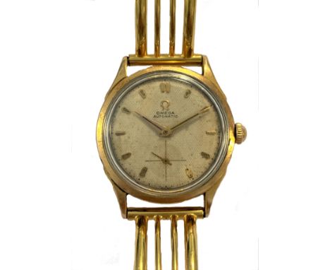 Omega - A gentleman's Swiss 18ct gold wristwatch and a 'gold capped' 'Seamaster' wristwatch, first, circa 1944, the signed ci