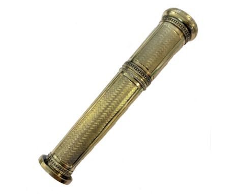 An early 20th century French metalwares vermeil étui-à-cire (sealing wax case), mark of Antony Salomon, (Paris 1901-1912), 95