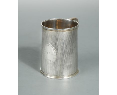 A Victorian silver tankard, mark of Martin, Hall &amp; Co (Richard Martin &amp; Ebenezer Hall), London 1864, straight, slight