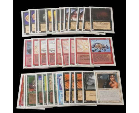 This lot contains just over 1200 cards from the Revised Edition. It includes rares, uncommon and common cards. All cards rang