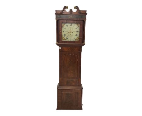 An eight-day mahogany veneered longcase clock retailed by a member of the 19th century Hougton family of Ormskirk clockmakers