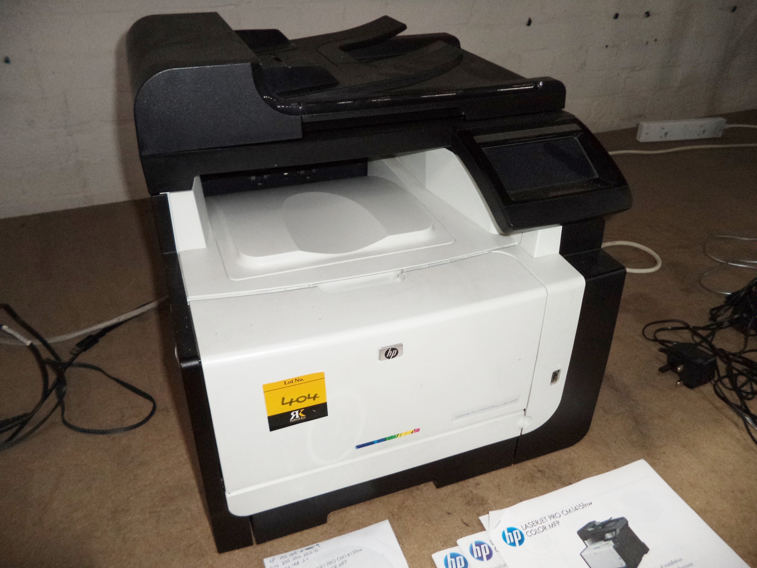 HP LaserJet Pro CM1415FNW colour MFP multifunction print system ...