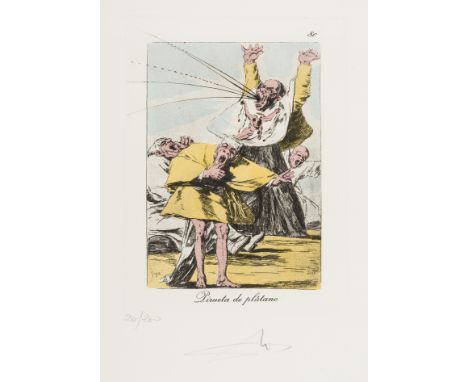 δ Salvador Dali (1904-1989)Plate 80 (From Les Caprices de Goya de Dali) (M & L 927; Field 77-3-1)Drypoint on heliogravure wit