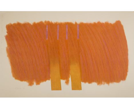 δ Richard Smith (1931-2016)Sun CurtainLithograph printed in colours with collage, 1971, on two sheet of wove paper, published