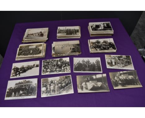 A collection of mainly Black &amp; White Vintage Photograph Postcards of Barrow and surrounding area, Sport including Footbal