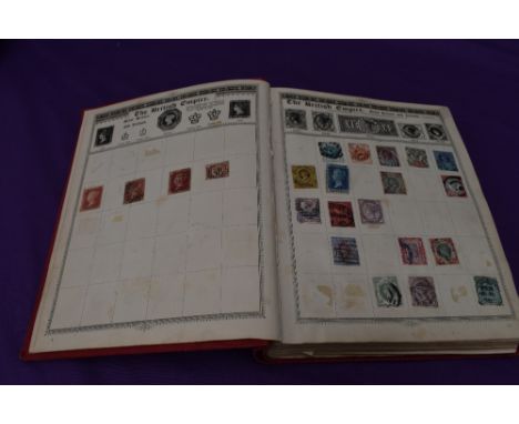 A vintage Empire Postage Stamp Album containing World Stamps including Commonwealth, mainly early 20th century