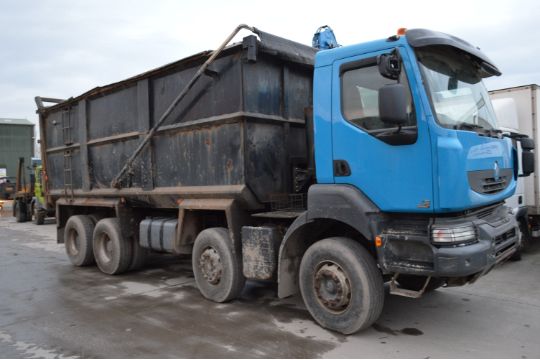 Renault Kerax Euro5 34fpa5 Dxi 8x4 Steel Body Bulk Tipper Registration No Bu08 Eya Date First