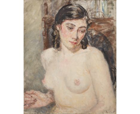Fairlie Harmer (Viscountess Harberton),&nbsp;British 1876-1945 -&nbsp;Portrait of a young woman;&nbsp;oil on canvas, signed l