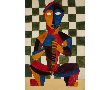 Basil R&aacute;k&oacute;czi,&nbsp;British/French 1908-1979 -&nbsp;L&rsquo;Homme Primitif (with 'Figures in a jungle' on the r