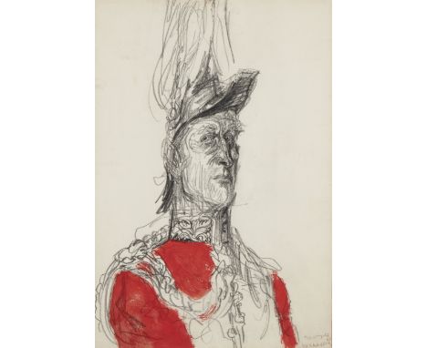 Feliks Topolski RA,&nbsp;Polish/British 1907&ndash;1989 -&nbsp;HRH The Duke of Edinburgh, Prince Philip. 1965; gouache and ch